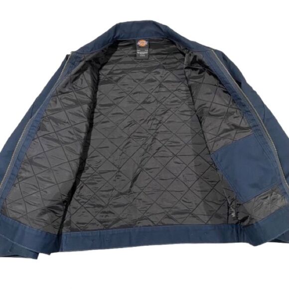 DICKIES MEN'S INSULATED NAVY BlUE EISENHOWER WORK JACKET SIZE LARGE - Picture 6 of 8